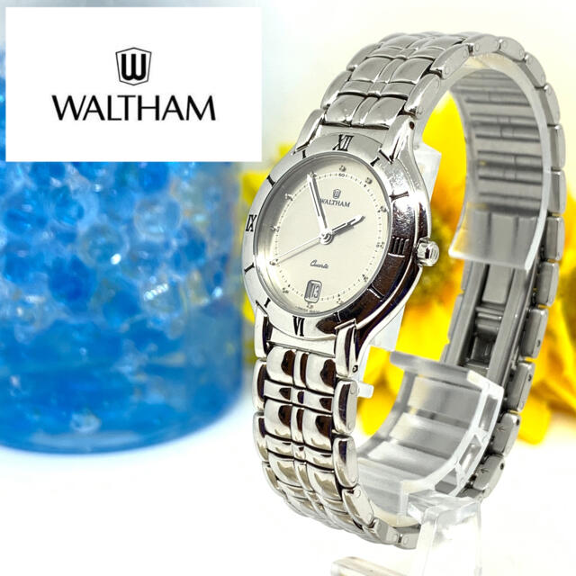 100%正規品 Waltham - 【WALTHAM】ウォルサム　メンズ腕時計　希少　高級　デイト　新品電池です☆ 腕時計(アナログ)