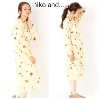 ニコアンド(niko and...)のniko and... レーヨンアソート花柄2WAYワンピース　新品タグ付き(ロングワンピース/マキシワンピース)