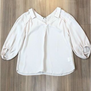 ジルスチュアート(JILLSTUART)のJILL STUART  七分袖ピンクベージュブラウス(シャツ/ブラウス(長袖/七分))