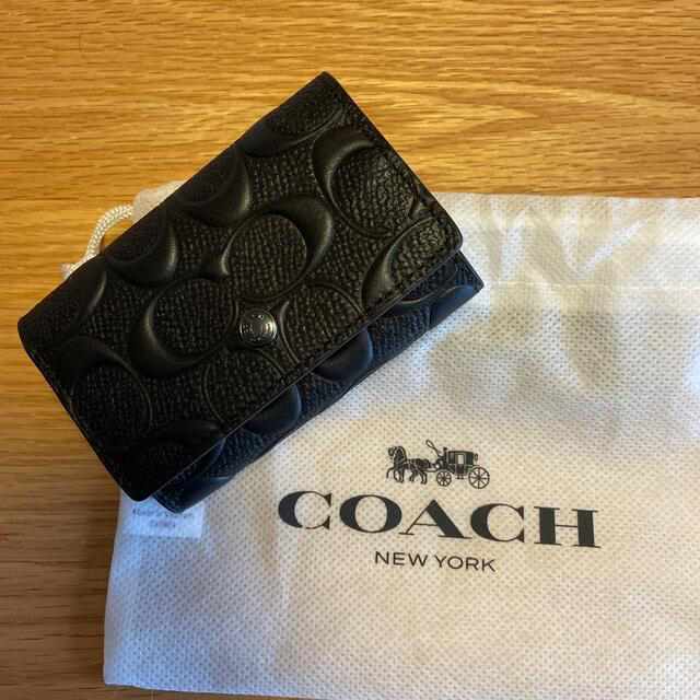 COACH(コーチ)のコーチ キーケース メンズ シグネチャー ブラック 新品 メンズのファッション小物(キーケース)の商品写真