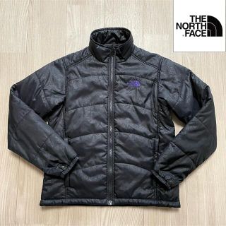 ザノースフェイス(THE NORTH FACE)のノースフェイス　レディース　花柄総柄プリント　中綿ジャケット　クロ(ナイロンジャケット)