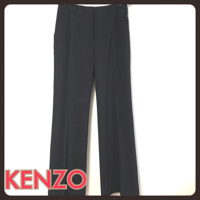 KENZO(ケンゾー)の【KENZO  ケンゾー 】レディースパンツ シンプルワイドパンツ ウール混 レディースのパンツ(その他)の商品写真