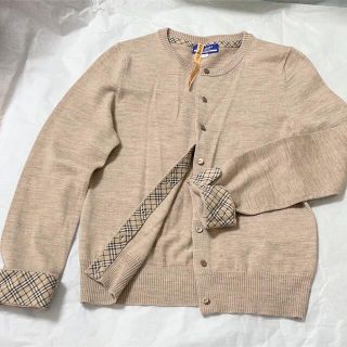 バーバリーブルーレーベル(BURBERRY BLUE LABEL)の【美品】　バーバリーブルーレーベル　ウールカーディガン(カーディガン)