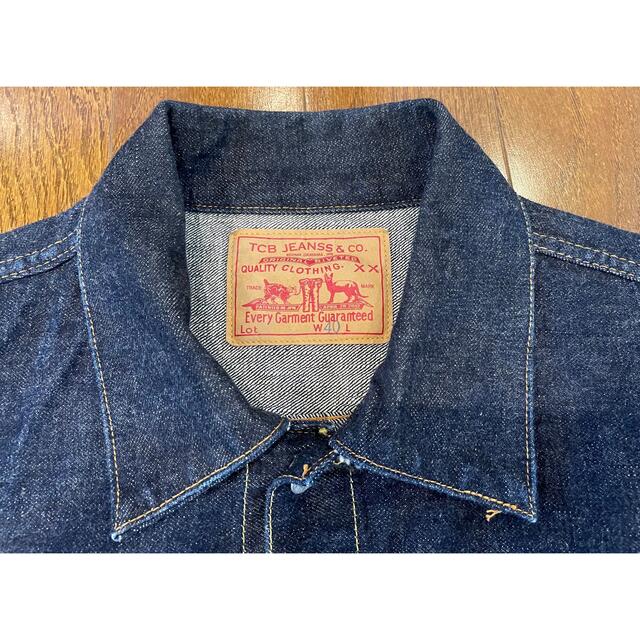 美品】 希少 TCB jeans 50 39 s デニムジャケット 2nd 40 旧モデル - G モール通販安い tcb jeans サイズ 40 新型2nd Gジャン/デニムジャケット