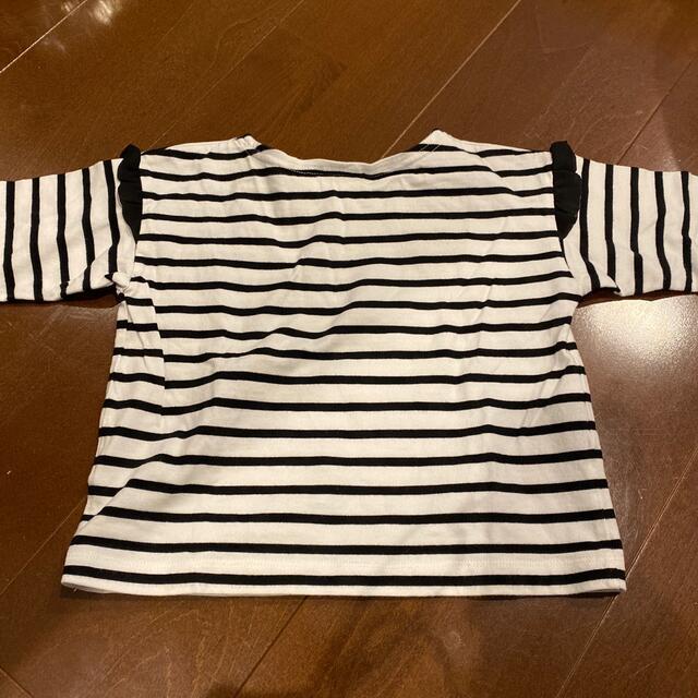 BREEZE(ブリーズ)のブリーズ　ボーダー　フリル　ロンT カットソー キッズ/ベビー/マタニティのキッズ服女の子用(90cm~)(Tシャツ/カットソー)の商品写真