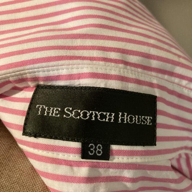 THE SCOTCH HOUSE(ザスコッチハウス)のザ　スコッチハウス　38 ピンクストライプシャツ レディースのトップス(シャツ/ブラウス(長袖/七分))の商品写真