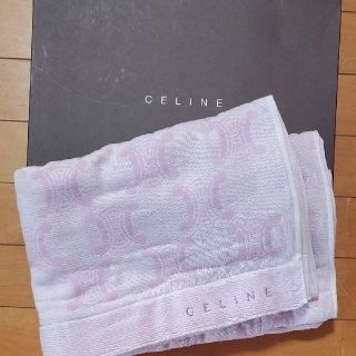 セリーヌ(celine)のCELINE セリーヌ バスタオル ガーゼタオル ピンク マカダム柄　①(タオル/バス用品)