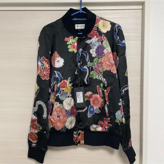 サンローラン(Saint Laurent)のサンローラン　LOVE JACKET テディ　和柄　スカジャン　スタジャン(スカジャン)