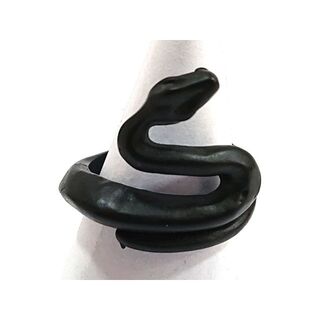 【フリーサイズ】ノーマルスネークの指輪（ブラック）　蛇　ヘビ　リング(リング(指輪))