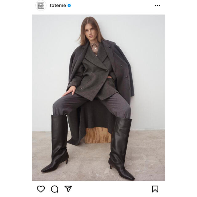 toteme the wide shaft boots BLACK 37※箱無し | フリマアプリ ラクマ