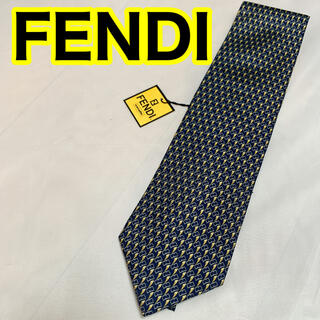 FENDI - 新品！フェンディ ネクタイ タグ付き ロゴ柄 総柄 ズッカ柄 