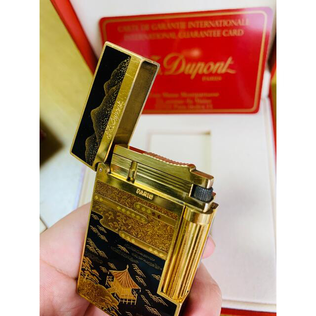 S.T. Dupont(エステーデュポン)の美品 付属品あり 天然漆 デュポン Dupontライン2 純金(24K） メンズのファッション小物(タバコグッズ)の商品写真