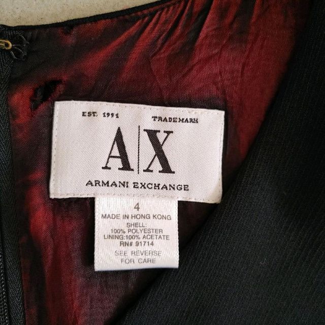 ARMANI EXCHANGE(アルマーニエクスチェンジ)のアルマーニエクスチェンジ AX レディース　ブラウス　冠婚葬祭 レディースのトップス(シャツ/ブラウス(半袖/袖なし))の商品写真