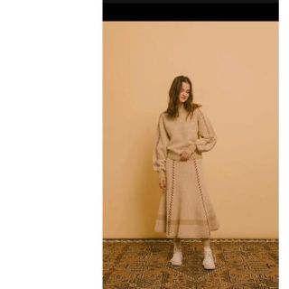SNIDEL - pinue ストライプニットセットアップ(エクリュ)の通販 by M