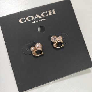 コーチ(COACH)のキラキラ★COACH コーチ シグネチャー ピアス ゴールド 両耳 新品未使用(ピアス)