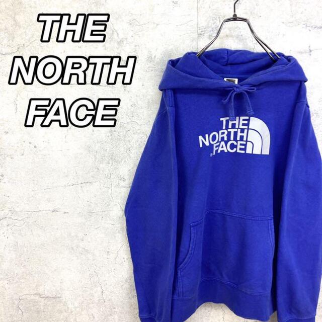 THE NORTH FACE(ザノースフェイス)の希少 90s ノースフェイス パーカー ビッグプリント 青 レディースのトップス(パーカー)の商品写真