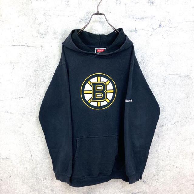 Reebok(リーボック)の希少 90s リーボック NHL パーカー ビッグ刺繍 チームロゴ メンズのトップス(パーカー)の商品写真