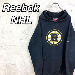 リーボック(Reebok)の希少 90s リーボック NHL パーカー ビッグ刺繍 チームロゴ(パーカー)