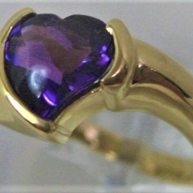 STAR JEWELRY - スタージュエリーStarJewelry K18 リング アメシスト ハートカット