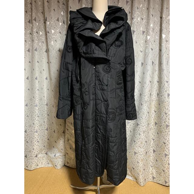 おしゃれコート、黒、11号 レディースのジャケット/アウター(ロングコート)の商品写真