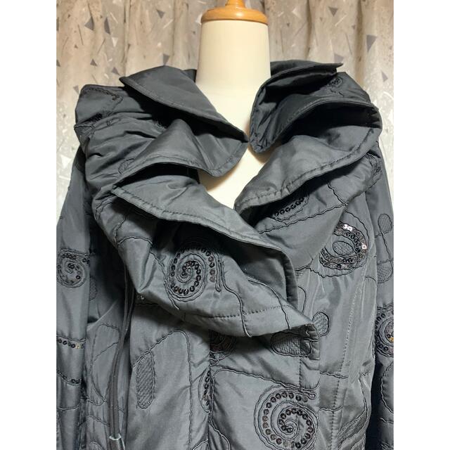 おしゃれコート、黒、11号 レディースのジャケット/アウター(ロングコート)の商品写真