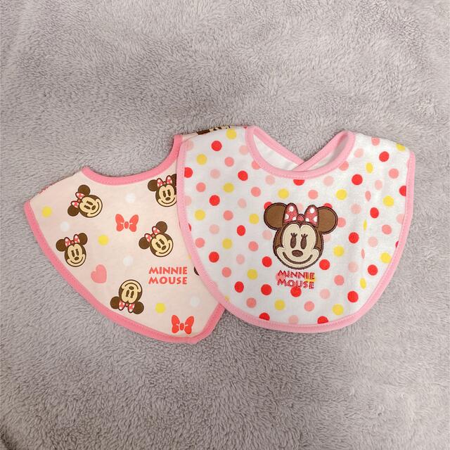 Disney(ディズニー)のスタイ　ミニーちゃん　新品未使用 キッズ/ベビー/マタニティのこども用ファッション小物(ベビースタイ/よだれかけ)の商品写真