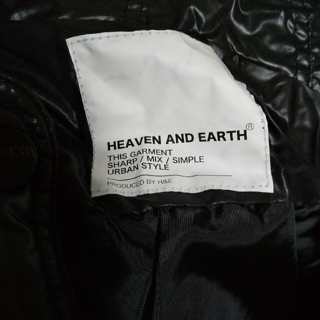 HEAVEN and Earth(ヘブンアンドアース)のレア★HEAVEN&Earth/ヘブン&アース★ナイロン中綿JK★新品★黒 レディースのジャケット/アウター(ナイロンジャケット)の商品写真