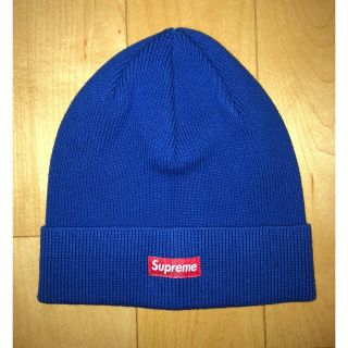 シュプリーム(Supreme)のsupreme ビーニー ニット帽　ブルー(ニット帽/ビーニー)