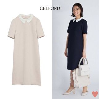 フレイアイディー(FRAY I.D)の【専用】三田友梨佳アナ着用 【CELFORD】2021年 コクーンワンピース(ひざ丈ワンピース)