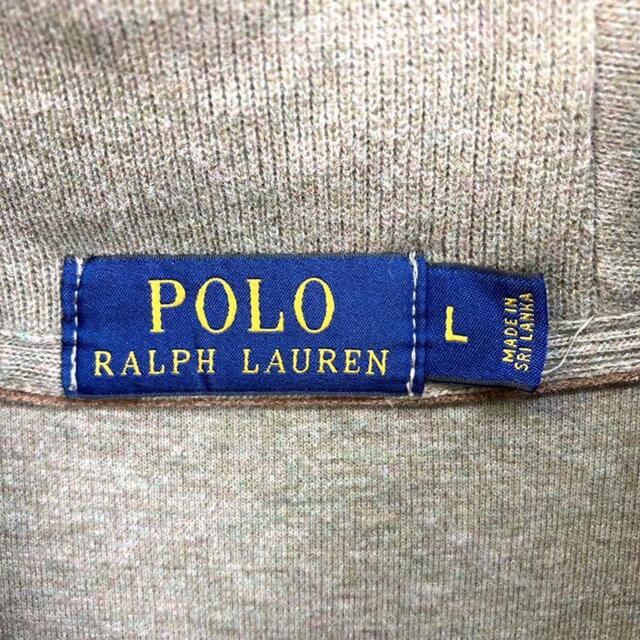 Ralph Lauren(ラルフローレン)の希少 90s ラルフローレン コットンニット 刺繍ロゴ エルボーパッチ 美品 メンズのトップス(ニット/セーター)の商品写真