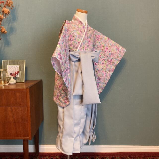 【在庫ラスト】着物と袴　女の子　110-120㎝ キッズ/ベビー/マタニティのキッズ服女の子用(90cm~)(和服/着物)の商品写真