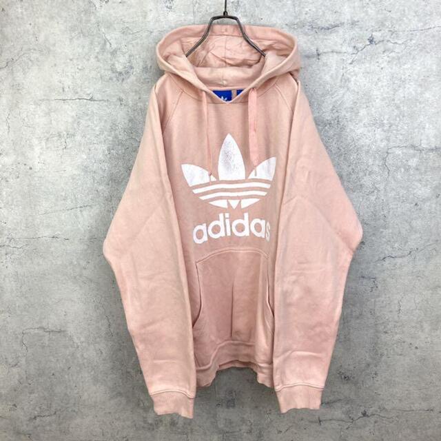 adidas(アディダス)の希少 90s アディダス パーカー トレフォイルロゴ ビッグシルエット 美品 メンズのトップス(パーカー)の商品写真