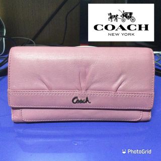 コーチ(COACH)の★即日発送可能！★COACH コーチ 本革 レザー シグネチャー三つ折り長財布 (財布)