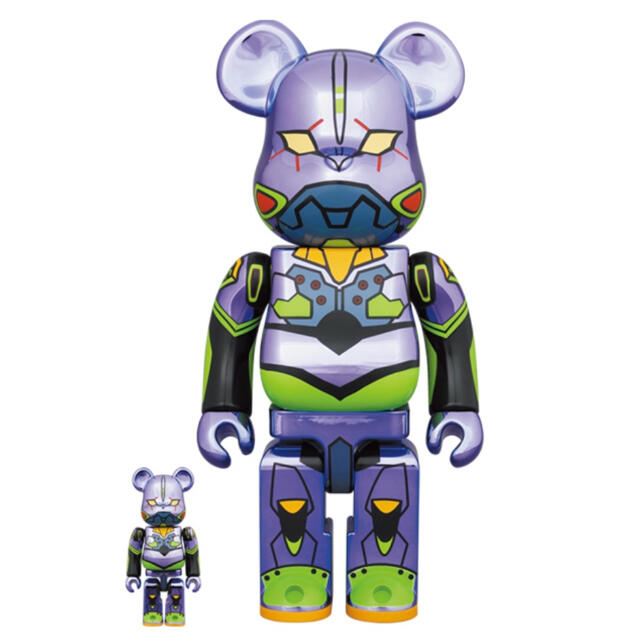 BE@RBRICK エヴァンゲリオン初号機 CHROME 100%&400％ | www