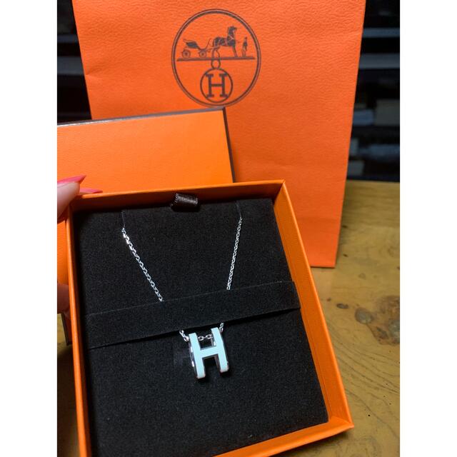 大人気新品 Hermes ネックレス ポップアッシュ ホワイト×シルバー