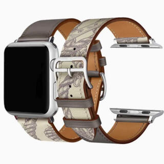 アップルウォッチ(Apple Watch)のAppleWatch 時計 バンド 革  Apple レザー 44mm 42mm(腕時計)
