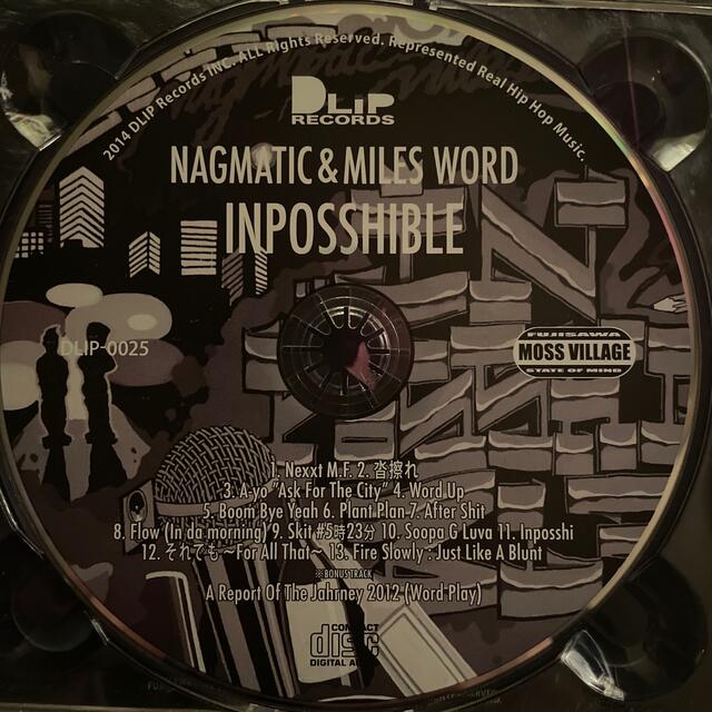 INPOSSHIBLE NAGMATIC&MILES WORD CD DLIP エンタメ/ホビーのCD(ヒップホップ/ラップ)の商品写真