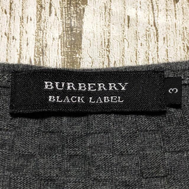 BURBERRY BLACK LABEL(バーバリーブラックレーベル)のバーバリーブラックレーベル ワンポイント ロゴ刺繍 ロンT カットソー メンズのトップス(Tシャツ/カットソー(七分/長袖))の商品写真