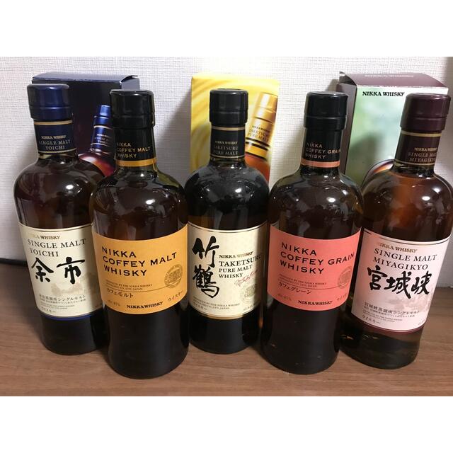 ニッカウヰスキーカフェモルト&カフェグレーン&余市＆竹鶴＆宮城峡 飲み比べセット