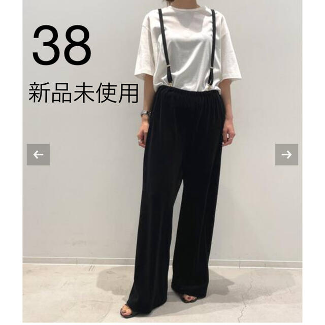 L'Appartement DEUXIEME CLASSE(アパルトモンドゥーズィエムクラス)のGOOD GRIEF！グッドグリーフVelor Wide Pant Suspen レディースのパンツ(その他)の商品写真