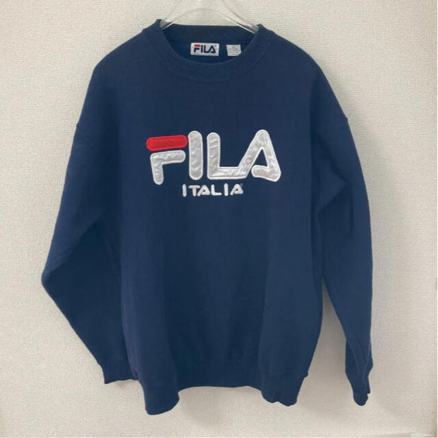 FILA(フィラ)のFILA トレーナー スウェット ネイビー　古着 メンズのトップス(スウェット)の商品写真