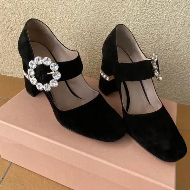 miumiu ビジューパンプス レディース 靴/シューズ meddiapp.com.br