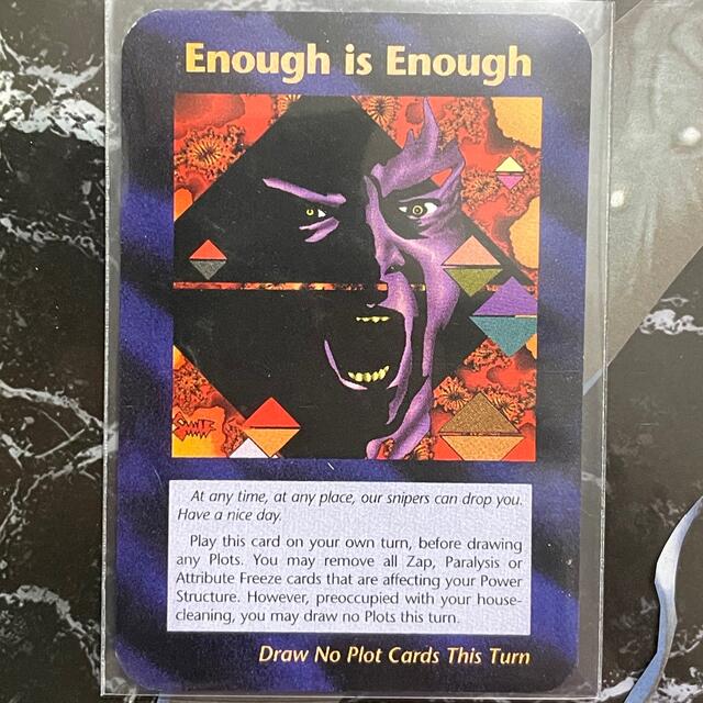 ★美品‼️90s USA 【Enough is Enough】イルミナティカード