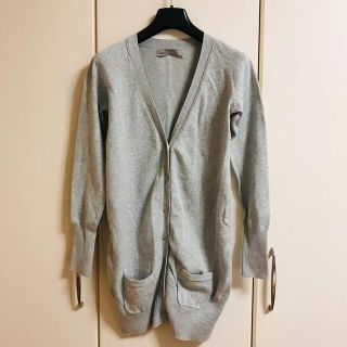 ザラ(ZARA)のZARA ザラ　ロング　カーディガン　グレー(カーディガン)