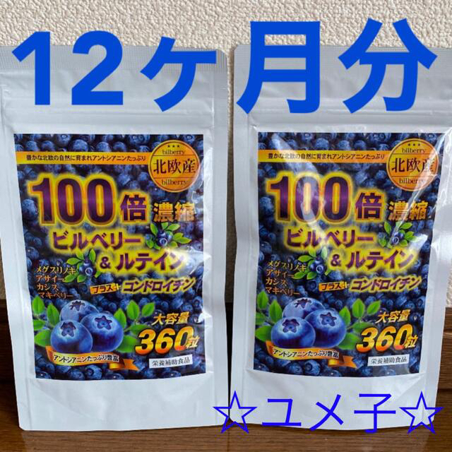 ビルベリー&ルテイン＋コンドロイチン　ミドリムシ 各12ヶ月分 食品/飲料/酒の健康食品(その他)の商品写真