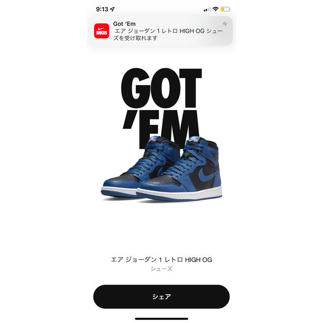 【25.0cm】AIR JORDAN 1  エア ジョーダン１　SNKRS