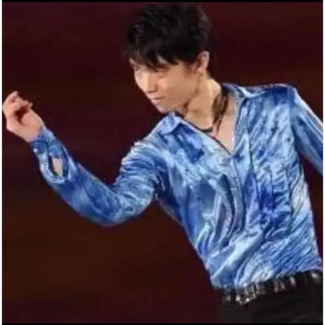 羽生結弦選手　マスクポーチ　青パリ ハンドメイドのファッション小物(その他)の商品写真