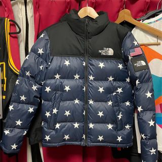 ザノースフェイス(THE NORTH FACE)のThe North  Face 星条旗ヌプシジャケット 限定 星柄(ダウンジャケット)