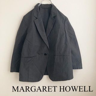 マーガレットハウエル(MARGARET HOWELL)のマーガレットハウエル・コットンシルクジャケット・チャコールグレー(テーラードジャケット)