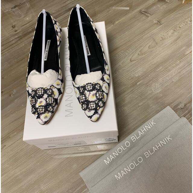 限定販売】 MANOLO used美品 37 フラットパンプス ハンギシ マノロ